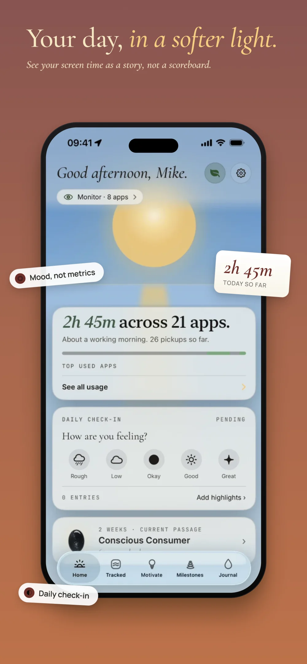 Stilla Home screen